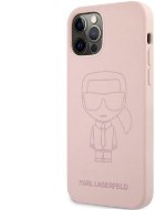 Karl Lagerfeld Iconic Outline Silicone Case for Apple iPhone 12 For Max, Tone on Tone Pink - Phone Cover