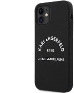 Karl Lagerfeld Rue St Guillaume Silikonhülle für Apple iPhone 12 mini Schwarz - Handyhülle
