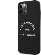 Karl Lagerfeld Rue St Guillaume Silicone Case for Apple iPhone 12 Pro Max, Black - Phone Cover