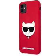 Karl Lagerfeld Choupette Head Silicone Case for Apple iPhone 11, Red - Phone Cover