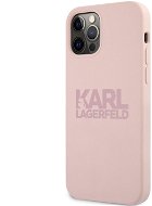 Karl Lagerfeld Stack Pink Logo Silicone Case for Apple iPhone 12 Pro Max, Pink - Phone Cover