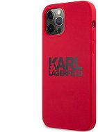 Karl Lagerfeld Stack Black Logo Silikónový Kryt pre Apple iPhone 12 Pro Max Red - Kryt na mobil
