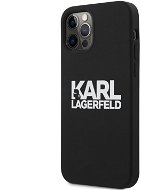 Karl Lagerfeld Stack White Logo Silicone Case for Apple iPhone 12 Pro Max, Black - Phone Cover