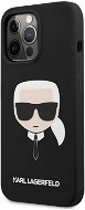 Karl Lagerfeld Liquid Silicone Karl Head Cover für Apple iPhone 13 Pro - Schwarz - Handyhülle