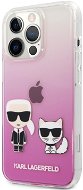Karl Lagerfeld PC/TPU Ikonik Karl and Choupette Cover für Apple iPhone 13 Pro Max - Pink - Handyhülle