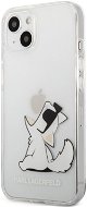 Karl Lagerfeld PC/TPU Choupette Eat Apple iPhone 13 átlátszó tok - Telefon tok
