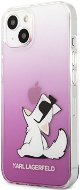 Karl Lagerfeld PC/TPU Choupette Eat Apple iPhone 13 mini rózsaszín tok - Telefon tok