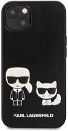 Karl Lagerfeld and Choupette PU Leather for Apple iPhone 13, Black - Phone Cover