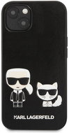 Karl Lagerfeld and Choupette PU Leather for Apple iPhone 13, Black - Phone Cover