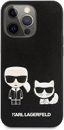 Karl Lagerfeld and Choupette PU Leather for Apple iPhone 13 Pro Max, Black - Phone Cover