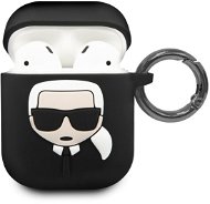 Karl Lagerfeld Silikónový Kryt pre Airpod Black - Puzdro na slúchadlá