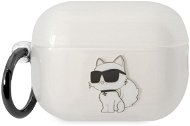 Karl Lagerfeld 3D Logo NFT Choupette TPU Puzdro na Airpods Pro 2 White - Puzdro na slúchadlá
