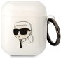 Karl Lagerfeld 3D Logo NFT Karl Head TPU Pouzdro pro Airpods 1/2 White - Headphone Case