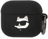 Karl Lagerfeld 3D Logo NFT Choupette Head Silikonové Pouzdro pro Airpods 3 Black - Headphone Case
