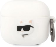 Karl Lagerfeld 3D Logo NFT Choupette Head Silikonové Pouzdro pro Airpods 3 White - Headphone Case