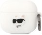 Karl Lagerfeld 3D Logo NFT Choupette Head Silikonové Pouzdro pro Airpods 3 White - Headphone Case