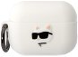 Karl Lagerfeld 3D Logo NFT Choupette Head Silikonové Pouzdro pro Airpods Pro 2 White - Headphone Case