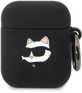 Karl Lagerfeld 3D Logo NFT Choupette Head Silikonhülle für Airpods 1/2 Schwarz - Kopfhörer-Hülle