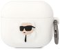 Karl Lagerfeld 3D Logo NFT Karl Head Silikónové Puzdro na Airpods 3 White - Puzdro na slúchadlá