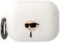 Karl Lagerfeld 3D Logo NFT Karl Head Silikónové Puzdro na Airpods Pro 2 White - Puzdro na slúchadlá