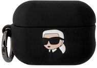 Karl Lagerfeld 3D Logo NFT Karl Head Silikónové Puzdro na Airpods Pro 2 Black - Puzdro na slúchadlá
