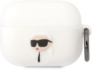 Karl Lagerfeld 3D Logo NFT Karl Head Silikonhülle für Airpods Pro Weiß - Kopfhörer-Hülle