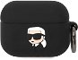 Karl Lagerfeld 3D Logo NFT Karl Head Silikónové Puzdro na Airpods Pro Black - Puzdro na slúchadlá