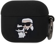 Karl Lagerfeld 3D Logo NFT Karl and Choupette Silikónové puzdro na AirPods 3 Black - Puzdro na slúchadlá