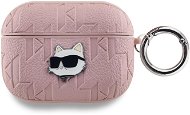 Karl Lagerfeld PU Embossed Choupette Head Pouzdro pro AirPods Pro Pink - Headphone Case