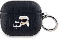 Karl Lagerfeld Embossed Karl and Choupette Heads AirPods 3 fekete PU tok - Fülhallgató tok
