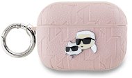 Karl Lagerfeld PU Embossed Karl and Choupette Heads Pouzdro pro AirPods Pro 2 Pink - Headphone Case