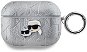 Karl Lagerfeld PU Embossed Karl and Choupette Heads Pouzdro pro AirPods Pro Silver - Headphone Case