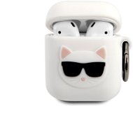 Karl Lagerfeld Choupette Head Silicone Case for Airpods 1/2 White - Headphone Case