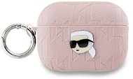 Karl Lagerfeld Embossed Karl Head AirPods Pro 2 rózsaszín PU tok - Fülhallgató tok
