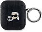 Karl Lagerfeld PU Embossed Karl and Choupette Heads Pouzdro pro AirPods 1/2 Black - Headphone Case