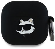 Karl Lagerfeld 3D Logo NFT Choupette Head Silicone Case for AirPods 4 Black - Headphone Case