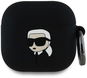 Karl Lagerfeld 3D Logo NFT Karl Head Silikonové Pouzdro pro AirPods 4 Black - Pouzdro na sluchátka