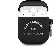 Karl Lagerfeld Rue St Guillaume Silikónové Puzdro pre Airpods 1/2 Black - Puzdro na slúchadlá