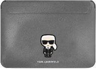 Karl Lagerfeld Saffiano Ikonik Computer Sleeve 16" Silver - Laptop tok