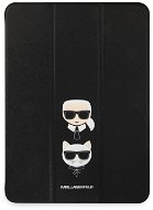 Karl Lagerfeld and Choupette Head Saffiano Tasche für Apple iPad Pro 12,9 (2021) Schwarz - Tablet-Hülle