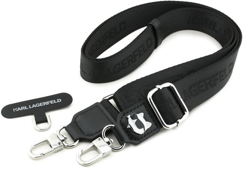 Karl Lagerfeld Universal Crossbody Strap Choupette Patch Black - Phone Lanyard - Main image