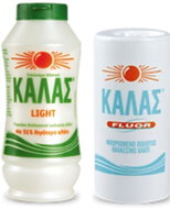 KALAS LIGHT Jemná mořská sůl 375 g, obsahuje o 51 % méně soli + FLUOR fluorovaná jodovaná, 250 g - Sůl