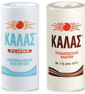 KALAS FLUOR Jemná fluorovaná jodovaná mořská sůl 250 g + Jemná 250 g, obsahuje jen 1 / 3 soli - Salt