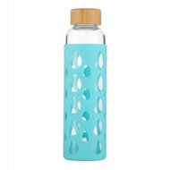Kamille HydroLine 550 ml glass bottle, turquoise - Drinking Bottle