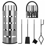 Kaminer 8783 Fireplace tools 5 parts stainless steel - Fireplace tools