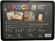 Uni Paint Posca PC-5M", sada 20 ks, vánoční box - Markers