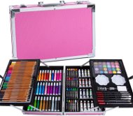Verk Umělecký výtvarný set v růžovém kufříku 145 ks - Art Supplies