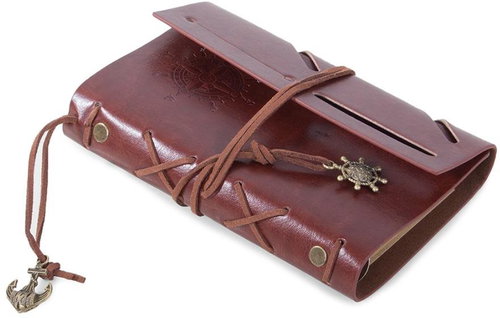 Verk Travel notebook in retro style, brown - Journal - Main image