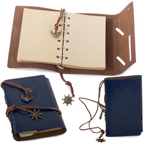 Verk Travel notebook in retro style, grey - Journal - Main image