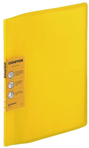 Comix Catalogue book A7595 A4, 10 pockets, yellow - Document Folder - Main image